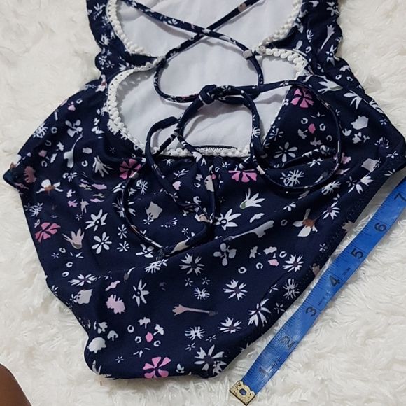 🌴 ONE PIECE SWIMSUIT BODYSUIT FLORAL CROCHETTE - Picture 6 of 8